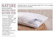 Almohada plumón Nature Maxi. Doble funda. Densidad Alta