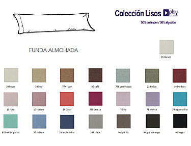 Cañete - Almohadón lisos Play Basic 50/50 medida especial 45x70cm