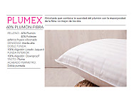 Almohada plumón y poliéster Plumex. Doble funda. Densidad Media-Alta