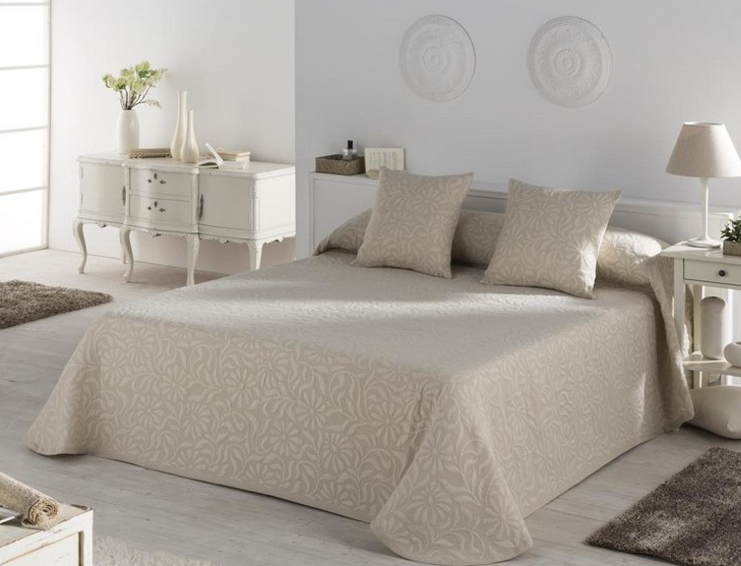 JVR Colcha Piqué Alina Café cama de 90 oferta fin de existencias