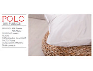 Relleno de cojín 30% plumón Polo. Tejido Algodón Downproof