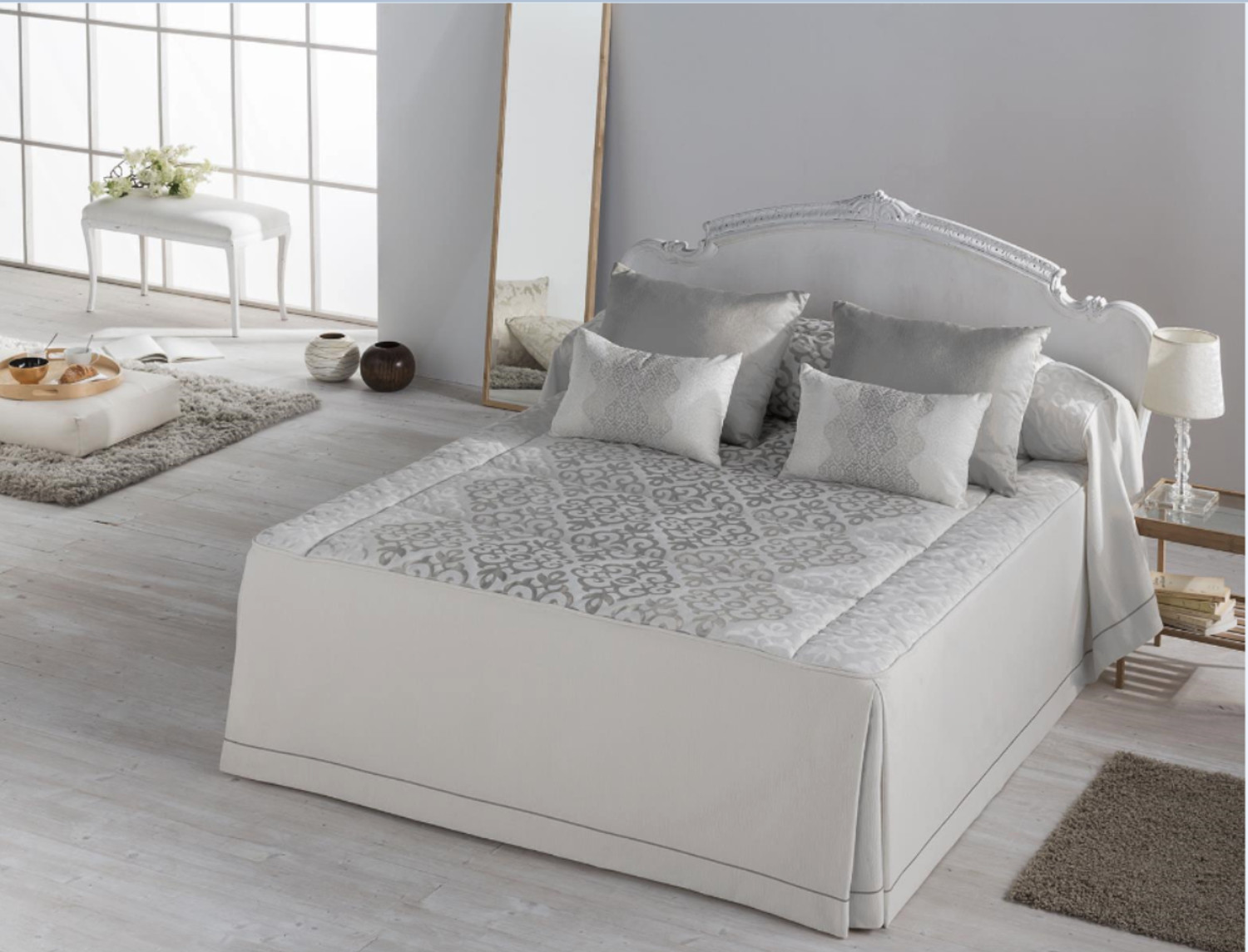 JVR Colcha de verano Jacquard Bellini color Plata cama de 135 Oferta