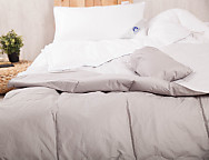 Plaid de plumón Bicolor Nordream color Gris o Marrón