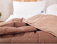 Plaid de plumón Bicolor Nordream color Gris o Marrón