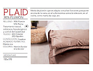 Plaid de plumón Bicolor Nordream color Gris o Marrón