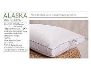 Almohada plumón Alaska. 1 funda. Densidad Media