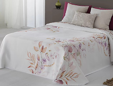 Cañete - Colcha capa Laina color Teja cama de 150  oferta