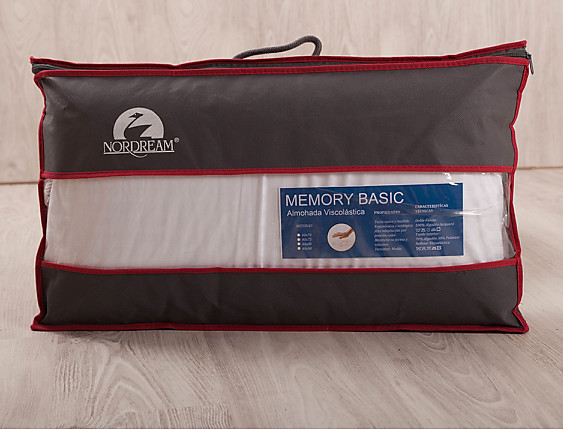 Nordream - Almohada Viscoelástica Memory Basic. Doble funda. Densidad Media