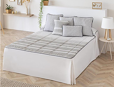 Confecciones Paula - Colcha de verano Duero color Beige cama de 135 oferta