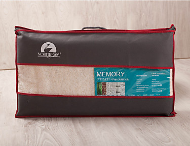 Nordream - Almohada Viscoelástica de viaje Memory Tencel. Doble funda