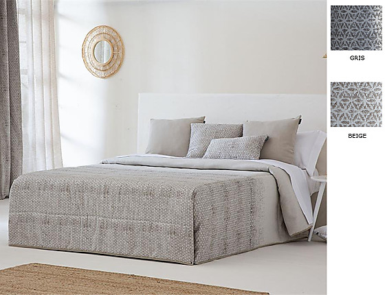 Confecciones Paula - Edredón Conforter Jacquard Salar color Beige o Gris