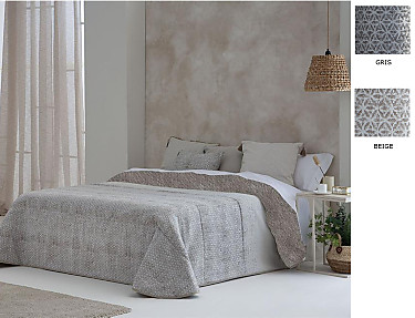 Confecciones Paula - Edredón Sherpa Jacquard Salar color Beige o Gris