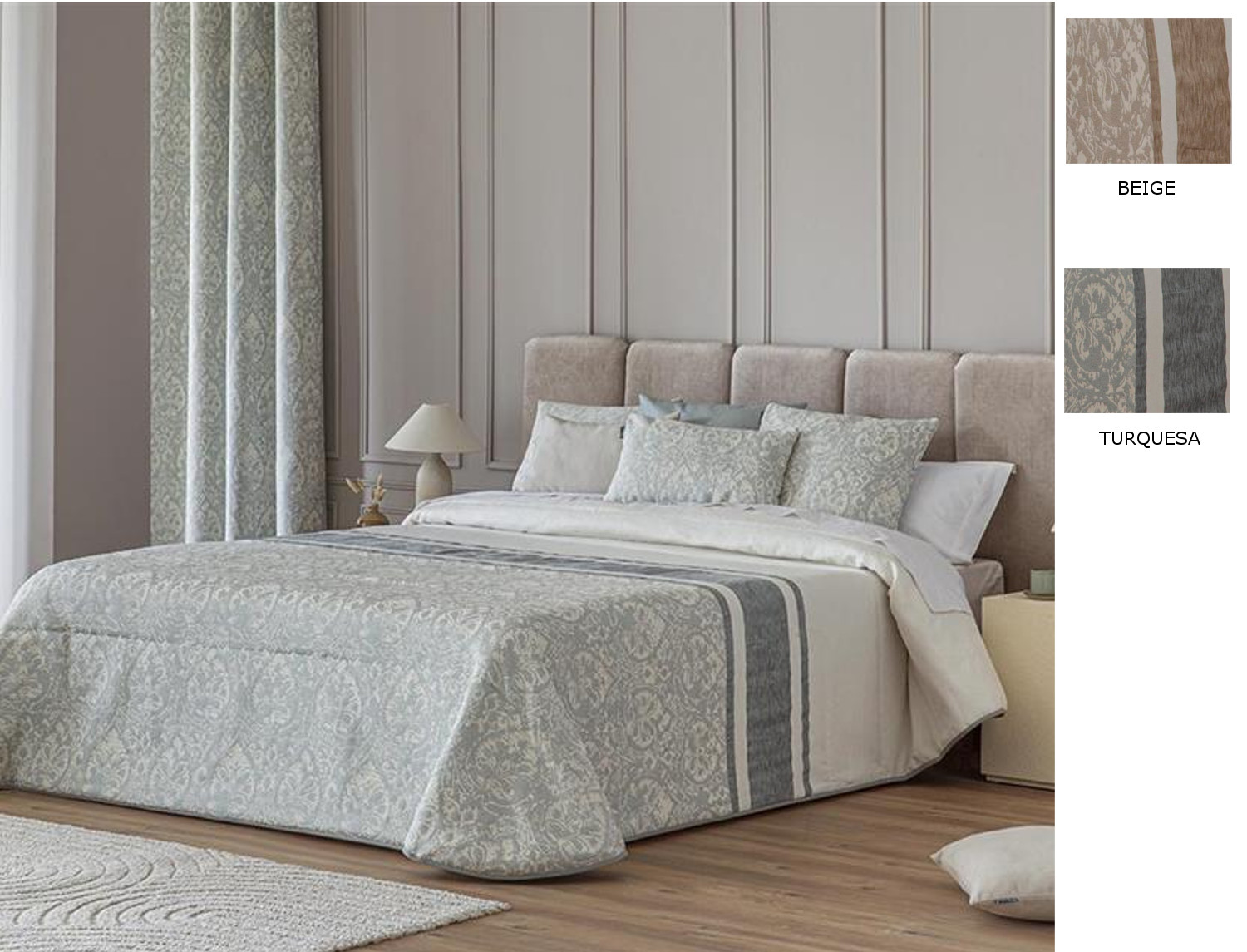 Confecciones Paula Bouti Jacquard Lorca color Beige o Turquesa