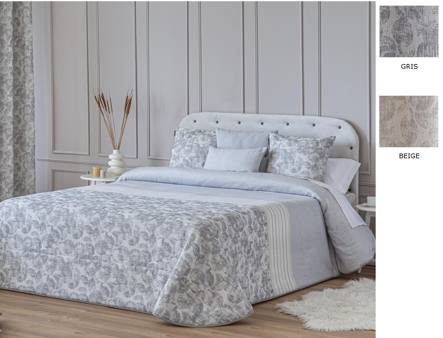 Confecciones Paula Bouti Jacquard Huesca color Beige o Gris