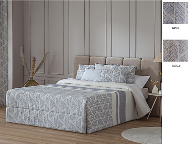 Confecciones Paula - Edredón Conforter Jacquard Bejar color Azul o Beige