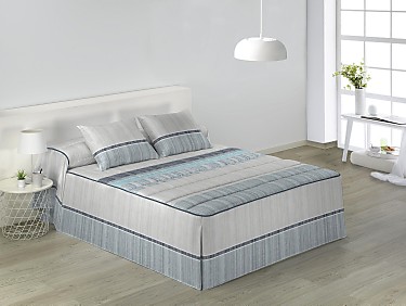 JVR - Colcha Edredón Bombay color azul cama de 80 ó 105 Oferta