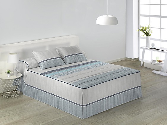 JVR - Colcha Edredón Bombay color azul cama de 80 ó 105 Oferta