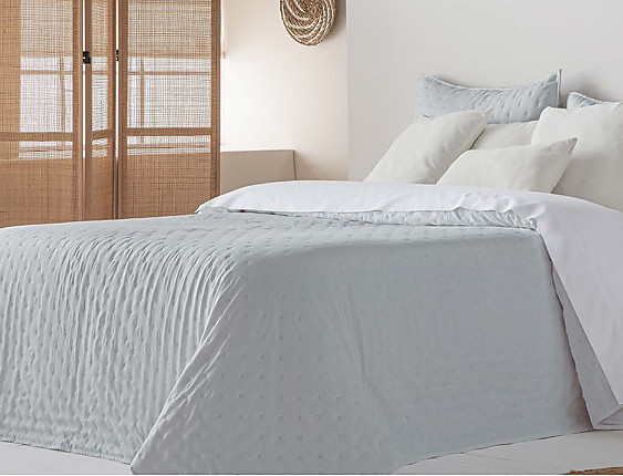 Cañete - Bouti Liso reversible Gris con funda/s de cojín incluída/s  cama de 135 oferta