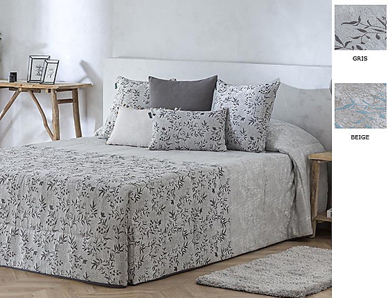 Confecciones Paula - Edredón Conforter Jacquard Ceuta color Beige o Gris