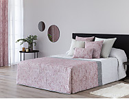 Edredón Conforter Jacquard Palma color Beige o Rosa