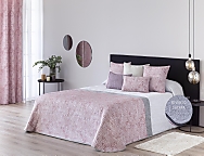 Edredón Sherpa Jacquard Palma color Beige o Rosa