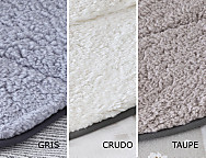 Edredón Sherpa Jacquard Lires color Azul, Beige o Rosa