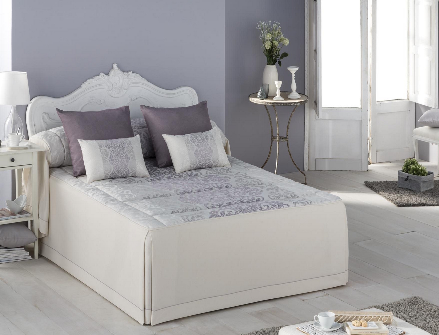 JVR Colcha de verano Jacquard Glamour color Malva cama de 150 Oferta