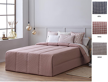 Confecciones Paula - Edredón Conforter Jacquard Miel color Azul, Beige o Rosa