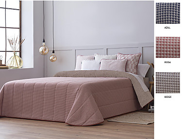 Confecciones Paula - Edredón Sherpa Jacquard Miel color Azul, Beige o Rosa