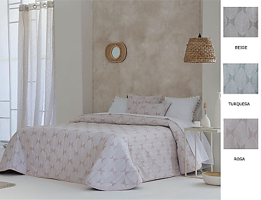 Confecciones Paula - Bouti Jacquard Zubia color Beige, Rosa o Turquesa