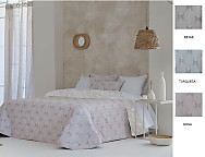 Edredón Sherpa Jacquard Zubia color Beige, Rosa o Turquesa