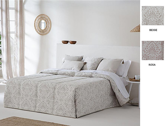 Confecciones Paula - Edredón Conforter Jacquard Neira color Beige o Rosa