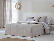 Edredón Conforter Jacquard Lora color Beige, Gris o Rosa