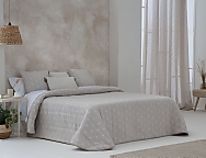 Edredón bouti Jacquard Lora doble relleno (200 gr) color Beige, Gris o Rosa