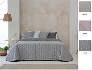 Haz clic para ampliar Edredón Sherpa Jacquard Lora color Beige, Gris o Rosa