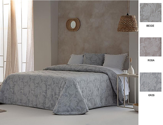 Confecciones Paula - Bouti Jacquard Alore color Beige, Gris o Rosa