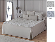 Colcha Edredón Jacquard Alcala con cojín incluído color Beige o Gris