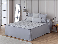 Colcha Edredón Jacquard Alcala con cojín incluído color Beige o Gris