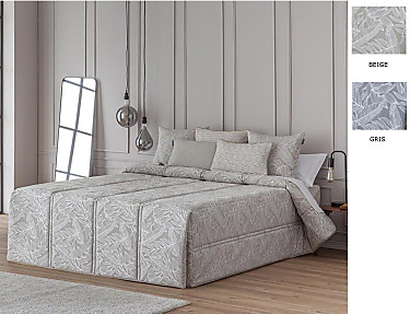 Confecciones Paula - Edredón Conforter Jacquard Alcala color Beige o Gris