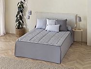 Colcha Edredón Jacquard Suances con cojín incluído color Beige, Gris o Rosa