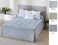 Colcha Edredón Jacquard Somo con cojín incluído color Beige, Gris o Turquesa