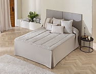 Colcha Edredón Jacquard Somo con cojín incluído color Beige, Gris o Turquesa