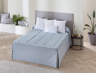 Colcha Edredón Jacquard Somo con cojín incluído color Beige, Gris o Turquesa