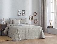 Edredón bouti Jacquard Somo doble relleno (200 gr) color Beige, Gris o Turquesa