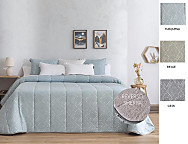 Edredón Sherpa Jacquard Somo color Beige, Gris o Turquesa