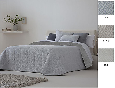 Confecciones Paula - Edredón Sherpa Piqué Sada color Azul, Beige o Gris