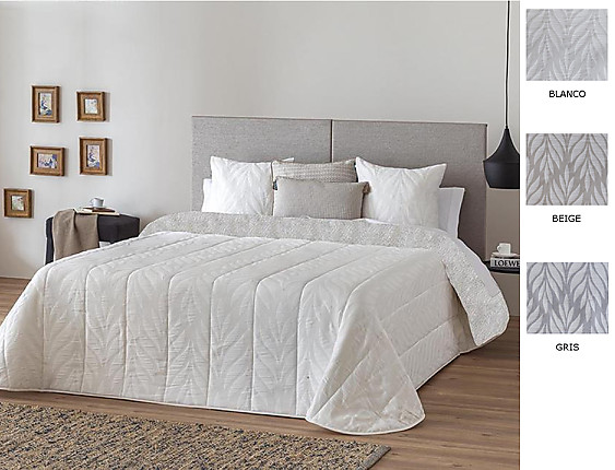 Confecciones Paula - Edredón Sherpa Piqué Lena color Beige, Blanco o Gris