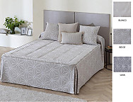 Colcha edredón piqué Jucar color Beige, Blanco o Gris