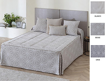 Confecciones Paula - Colcha edredón piqué Jucar color Beige, Blanco o Gris