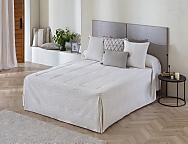 Colcha edredón piqué Jucar color Beige, Blanco o Gris